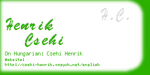 henrik csehi business card